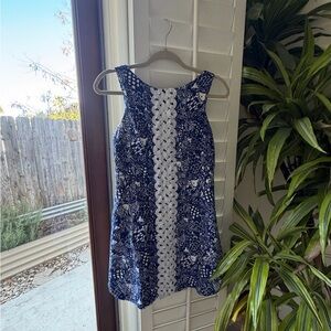 Lilly Pulitzer Blue and White Patterned Dress